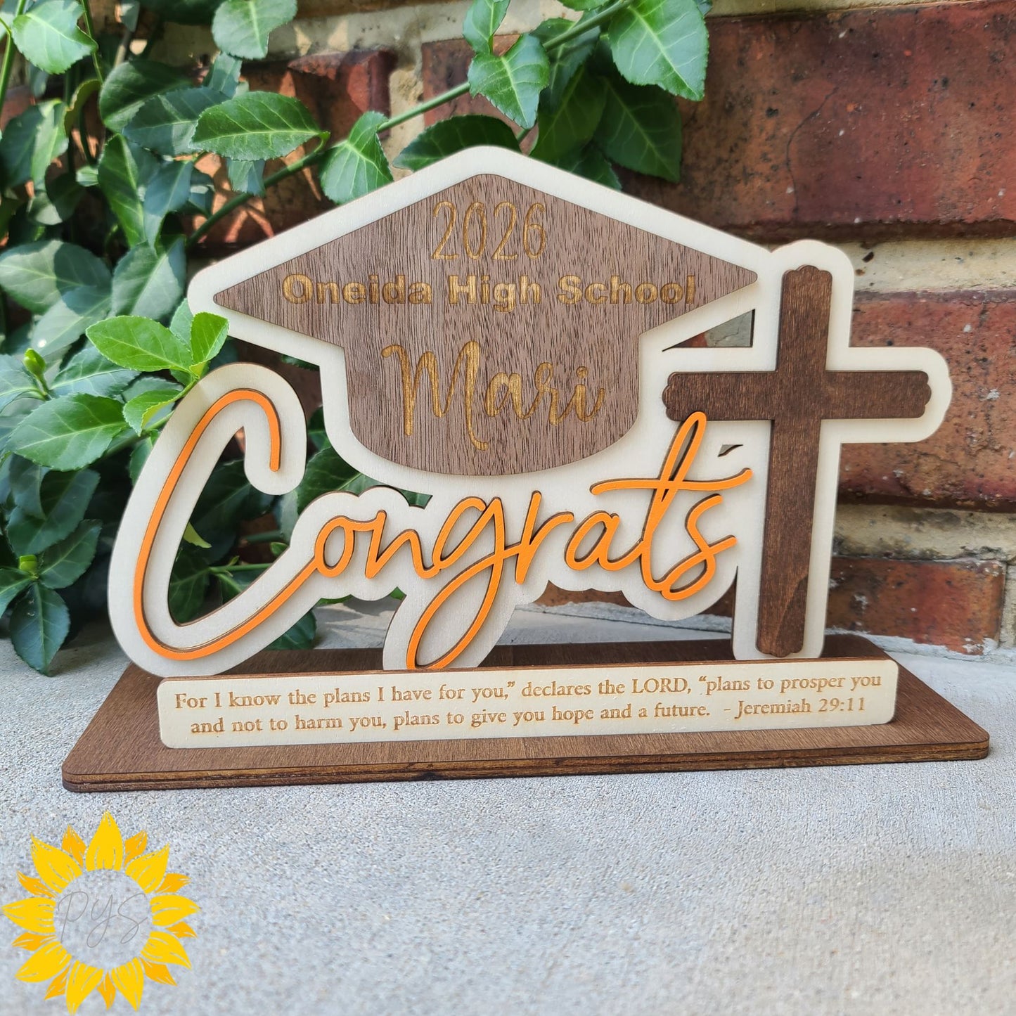 Personalized Graduation Plaque 🎓 | Custom Name, School & Year | Congrats Graduate Keepsake