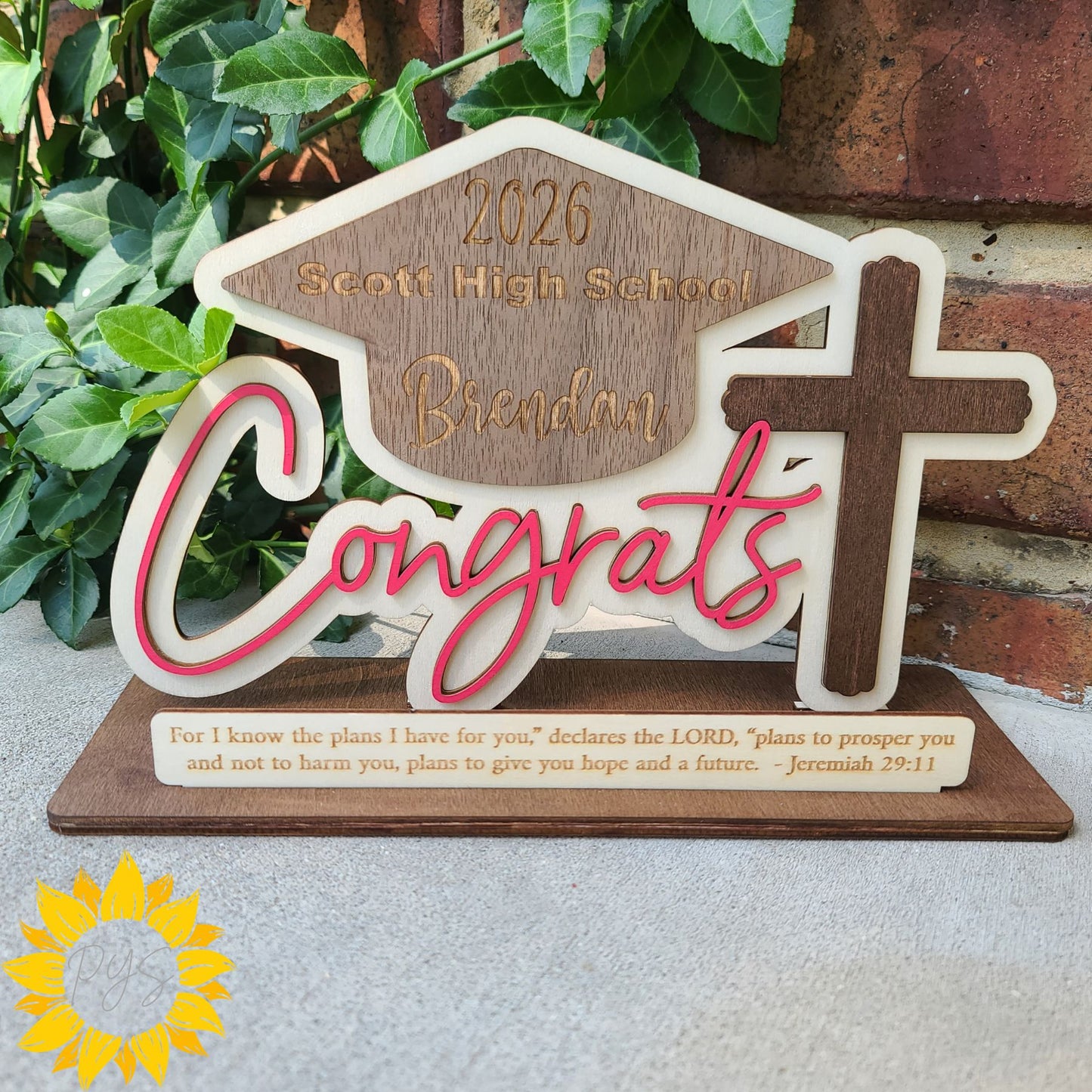 Personalized Graduation Plaque 🎓 | Custom Name, School & Year | Congrats Graduate Keepsake