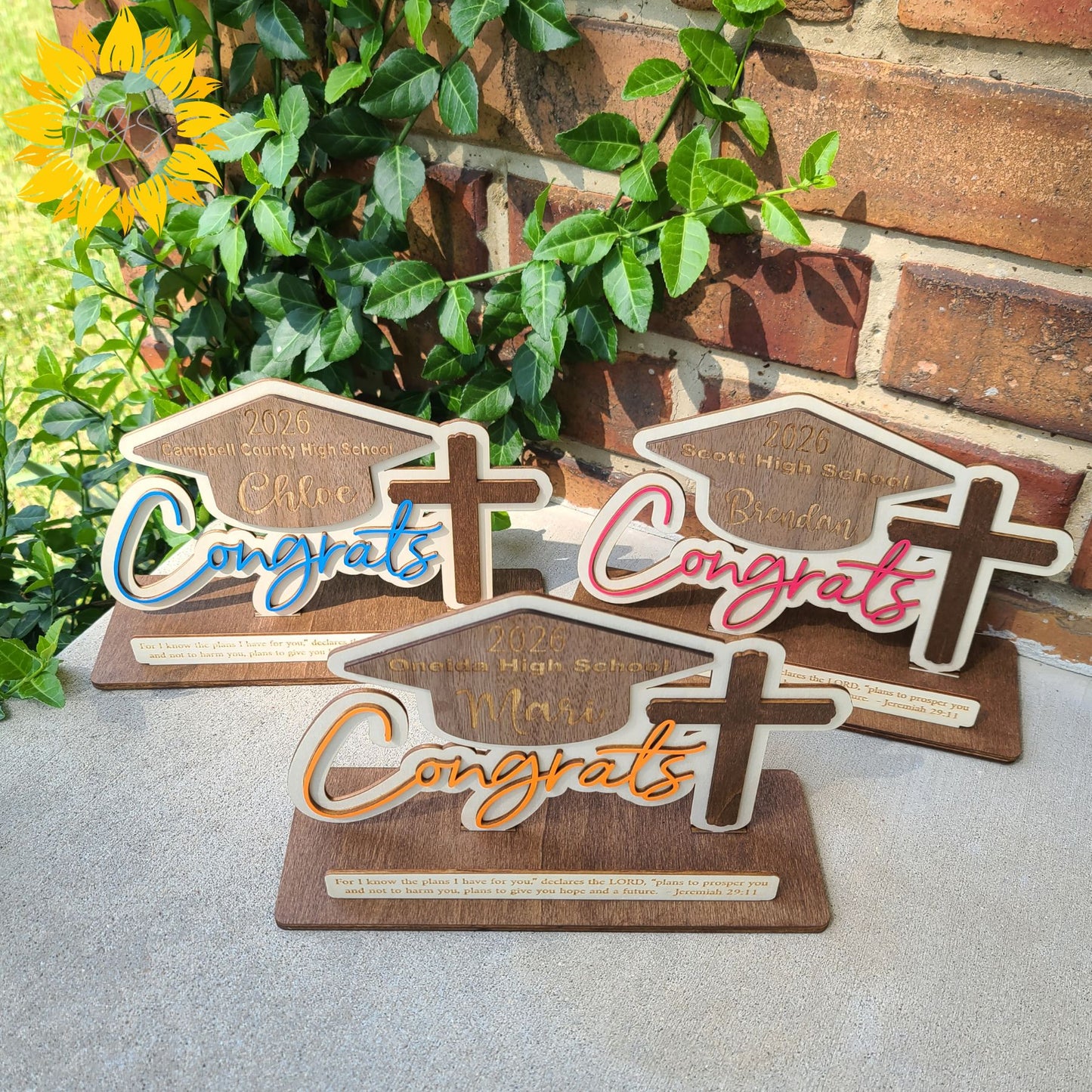 Personalized Graduation Plaque 🎓 | Custom Name, School & Year | Congrats Graduate Keepsake