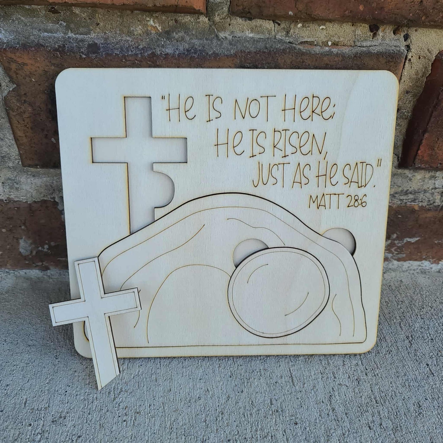 He Is Risen Resurrection Puzzle ✝️ Matthew 28:6 Easter Learning Puzzle