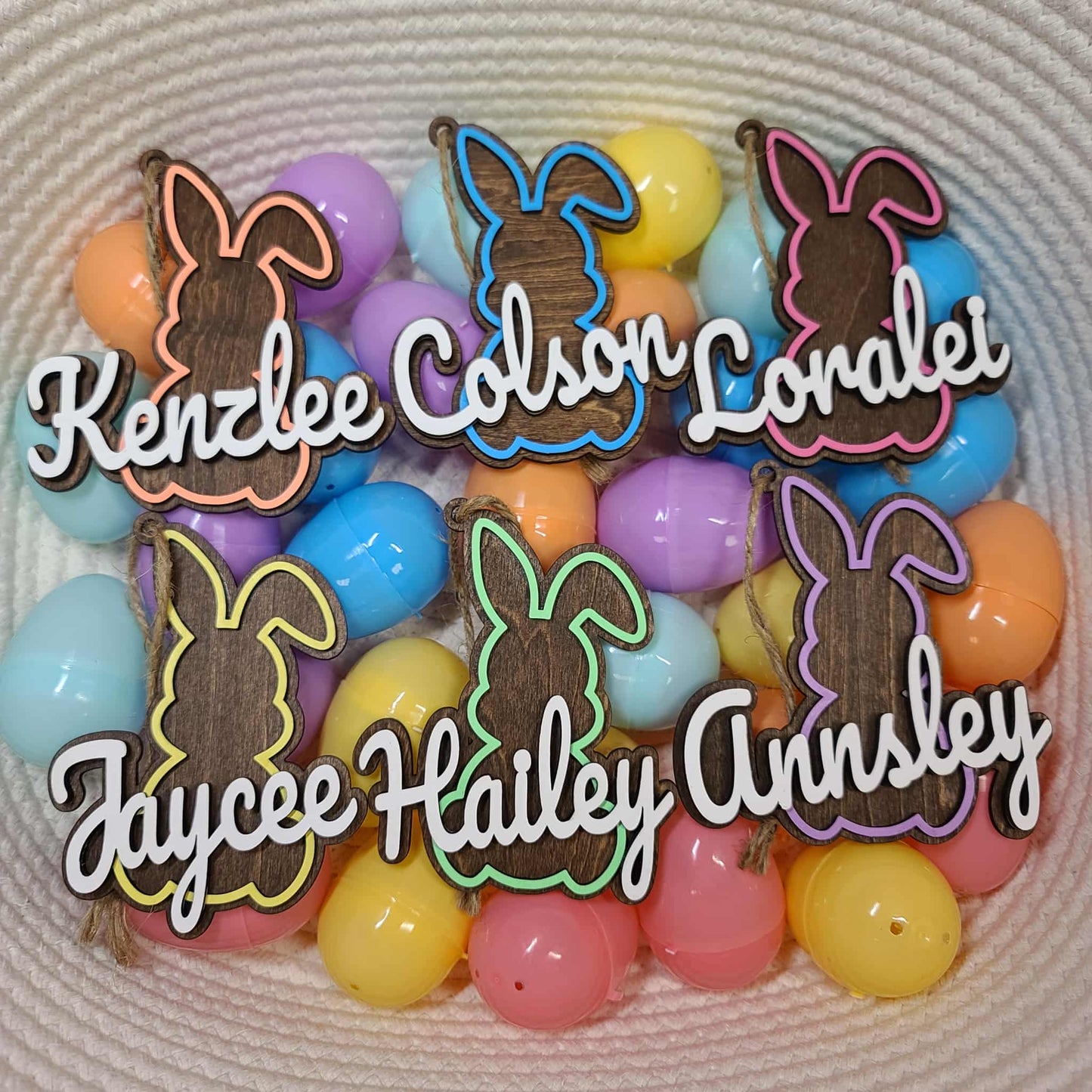 Personalized Easter Bunny Basket Tag 🐰 Custom Easter Basket Name Tag
