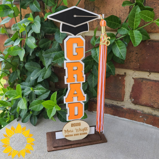 Graduation Tassel Holder 🎓 | Personalized Grad Keepsake | Custom School Colors | Class of 2026 Display