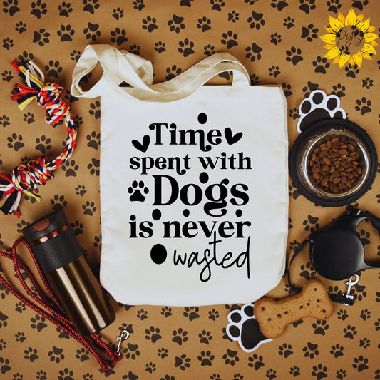 Dog Lover Canvas Tote Bag